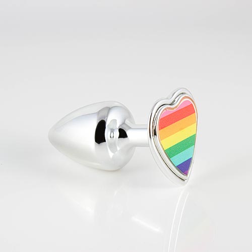 Plug Coração Pride Cromado