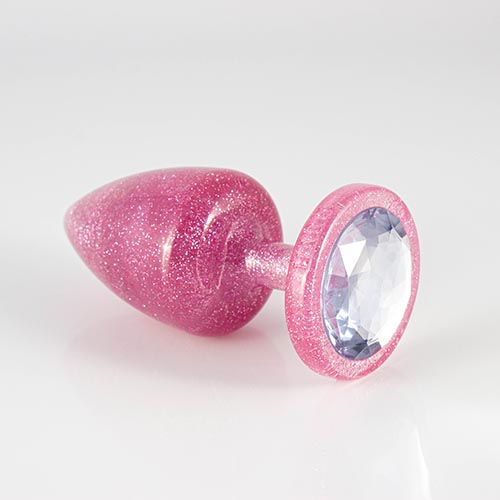 Plug M Rosa Com Glitter