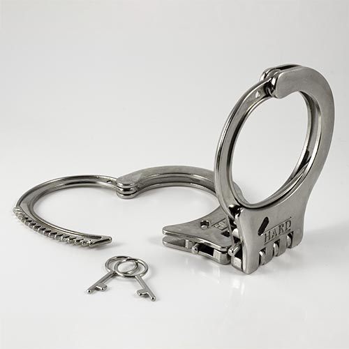 Esposas de metal con bisagra cromada