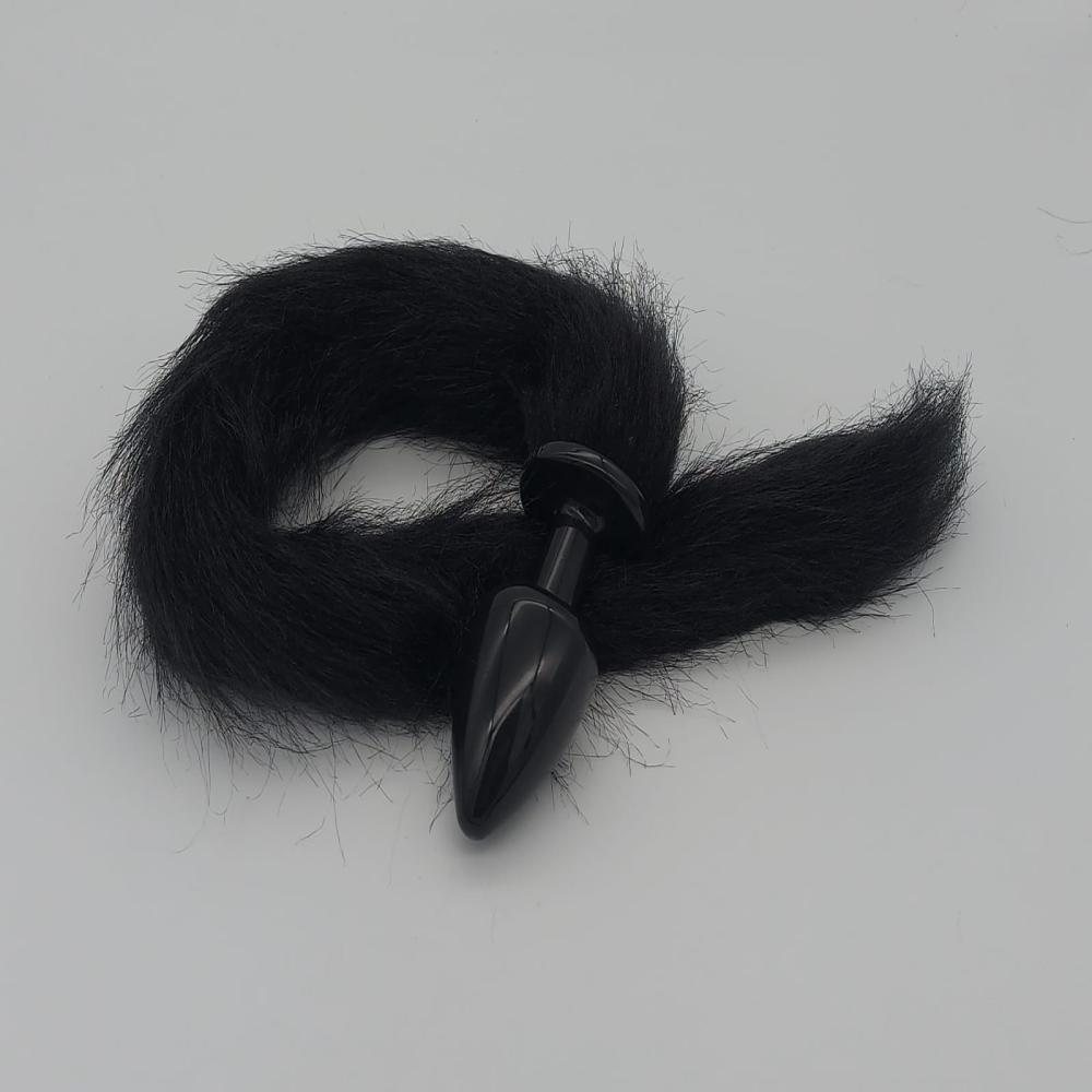 Plug LESS G Preto Com Rabo Preto